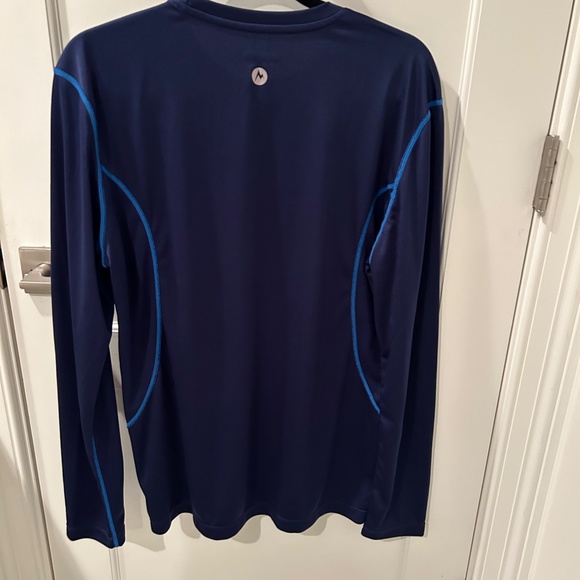 MARMOT Blue LS Sports Mens Sz L Shirt - Picture 2 of 3